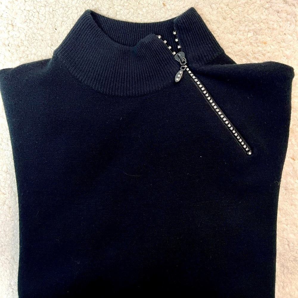 Designer's Originals Luxe 3/4 Sleeve Mock Neck Sweater Size Petite PXL - Picture 7 of 9